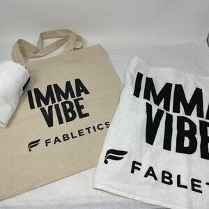 Fabletics Imma Vibe Tote and 2 workout towels Set